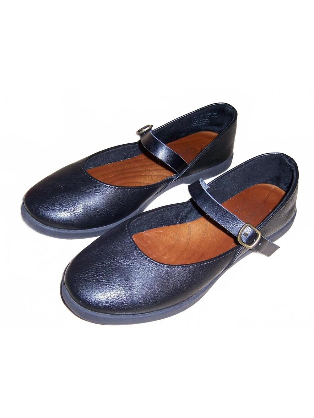 Blowfish Malibu Black Faux Leather Mary Jane Flats – 7.5